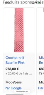 Echarpe rose au crochet – Collection Rosée Couture – Fait main – Image 5