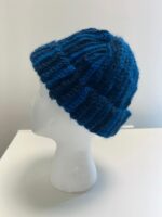 Bonnet crochet bleu Azur fait main en laine