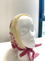 Bonnet a nouer crochet Rosalie – Fait main – Image 5