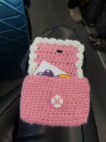 Porte cartes rose crochet – Douceur Sucrée – Image 2