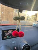 Vergers Enchantés – Suspension cerise crochet pour rétroviseur – Fait main – Image 2
