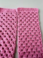 Echarpe rose au crochet – Collection Rosée Couture – Fait main – Image 2