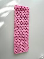 Echarpe rose au crochet – Collection Rosée Couture – Fait main – Image 3