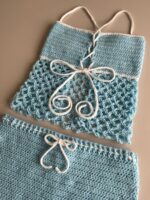 Océane – Ensemble Crochet Femme Bleu 2 Pièces – Fait Main – Image 4