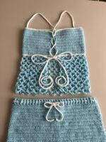Océane – Ensemble Crochet Femme Bleu 2 Pièces – Fait Main – Image 5