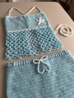 Océane – Ensemble Crochet Femme Bleu 2 Pièces – Fait Main – Image 3