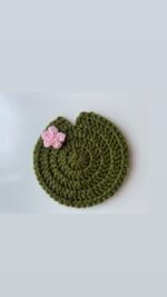 Nélia – Dessous de Verre Fleur Nénuphar au Crochet – Fait Main – Image 2