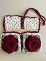 Rosalia – Protège-Livre de Poche au Crochet Bordeaux – Fait Main – Image 3