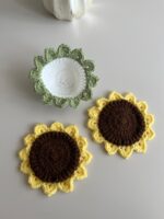 Cache-Pots et Dessous de Verre Tournesol au Crochet – Faits Main – Image 4