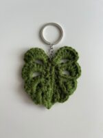 Canopée – Porte cle monstera au crochet – Fait main