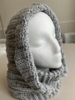 Brume – balaclava grise au crochet – Fait main – Image 5