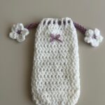 Pochette lunettes crochet Églantine – Collection Rosalie – Fait main