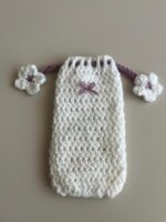 Pochette lunettes crochet Églantine – Collection Rosalie – Fait main